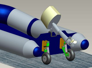 Launching wheels for small boats “Linklauncher”